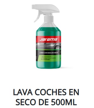 LAVACOCHES EN SECO Botella con gatillo x 500 cm3 JARAMA