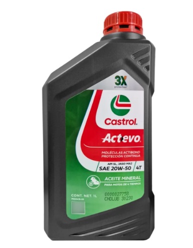 ACEITE CASTROL ACTEVO 4T MINERAL 20W50