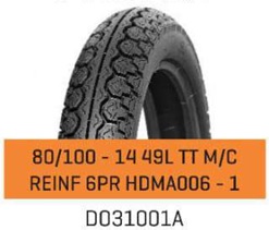 CUBIERTA 80/100-14 49L TT M/C REINF 6PR HDMA006-1 CAMEL