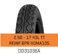 CUBIERTA 2.50-17 43L TT  REINF 6PR HDMA105 CAMEL