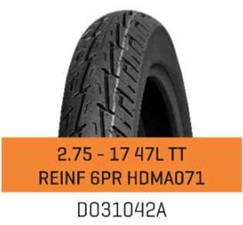 CUBIERTA 2.75-17 47L TT  REINF 6PR HDMA071 CAMEL