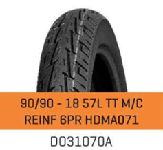 CUBIERTA 90/90-18 57L TT M/C REINF 6PR HDMA071 CAMEL
