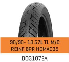 CUBIERTA 90/90-18 57L TL M/C REINF 6PR HDMA035 CAMEL