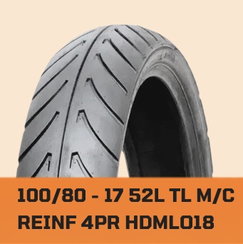 CUBIERTA 100/80-17 52L TL M/C REINF 4PR HDML018 CAMEL