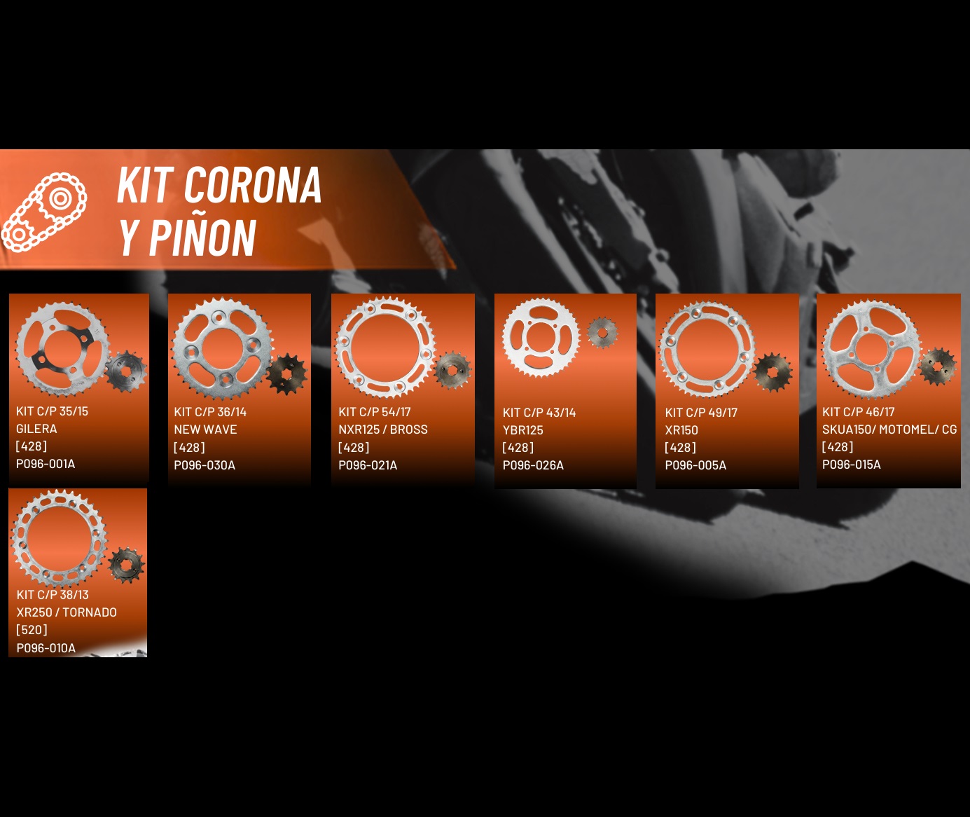 CORONA Y PIÑON ENDURO KIT CP 46/17 NXR125 BROSS [428]